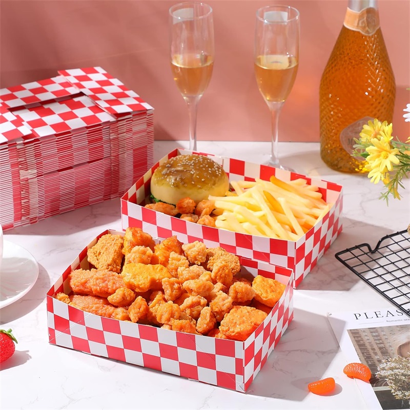 custom prined kraft paper tray pmf7