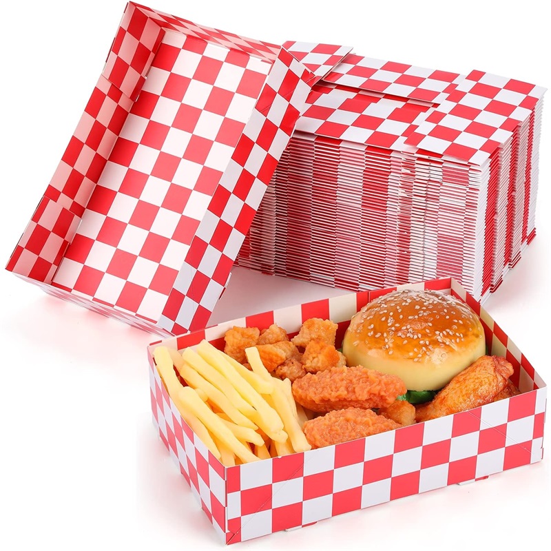 custom prined kraft paper tray pmf8