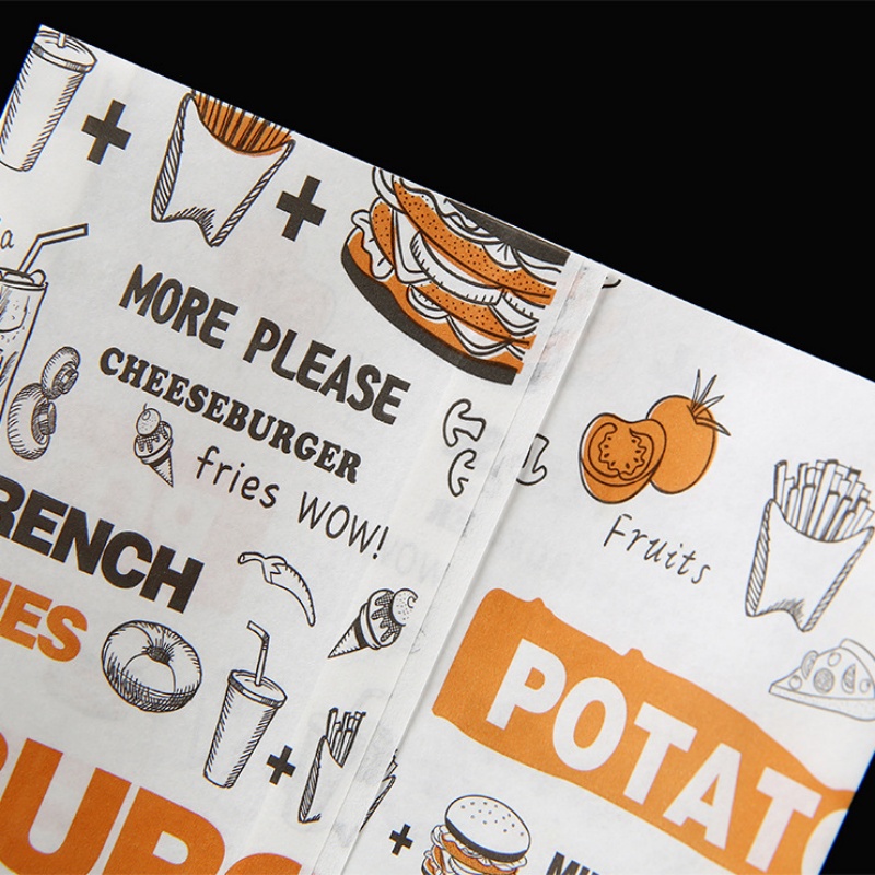 custom printed small flat v sharp bottom kraft paper bags pmf5