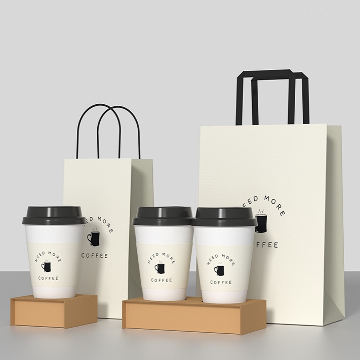 takeaway coffee handle paper bag pmf6